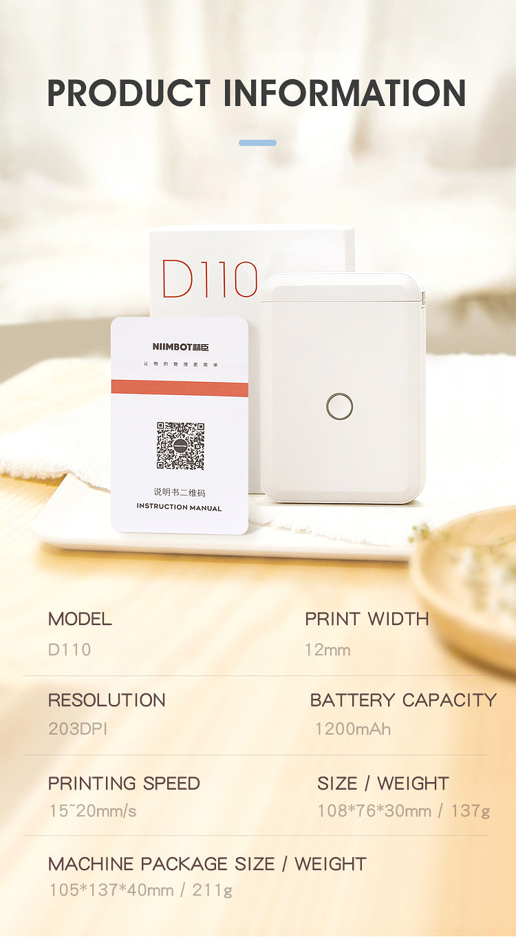 Kanke:D110  Portable Thermal Printer